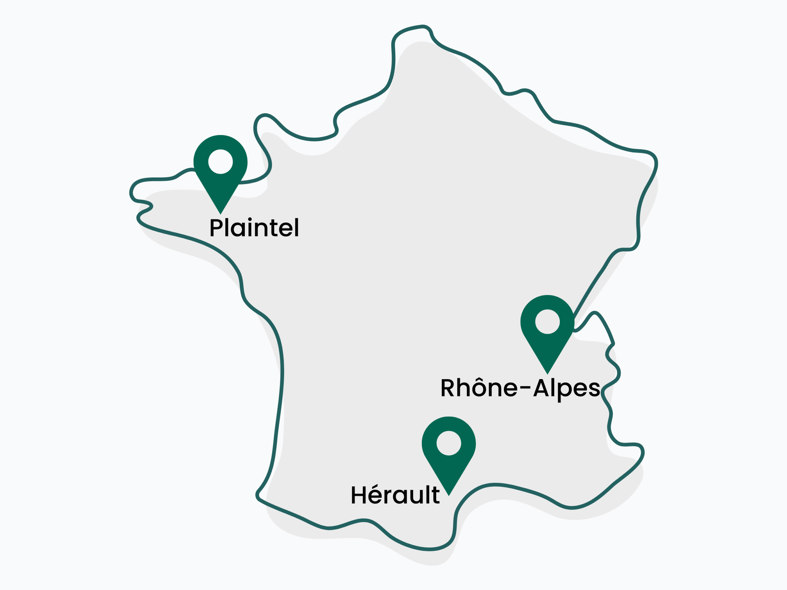 Carte des implantations